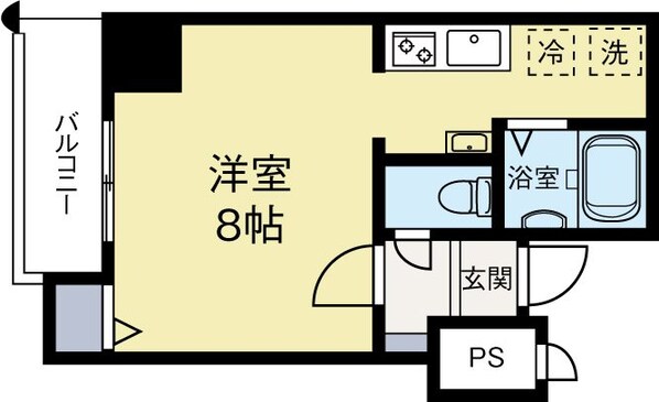 中洲川端駅 徒歩8分 5階の物件間取画像